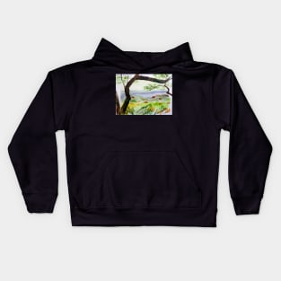 Texas Hill Country Watercolor Painting Kids Hoodie